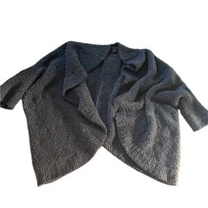 Barefoot Dreams Womens Grey Cozy Chic Shawl Cardigan Size S/M Small Medium
